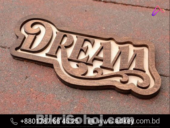 Wood Name Plate Design Advertising in Dhaka Bangladesh